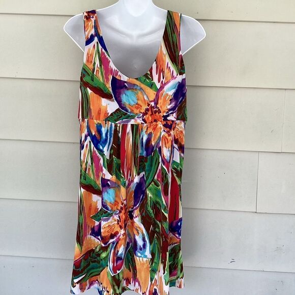 J. Valid sleeveless sun dress gathered skirt LG. 0313 - Picture 3 of 10